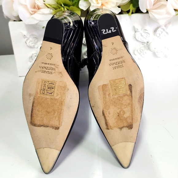 Stuart Weitzman Lucite 100 wedge booties size 4B - Picture 9 of 12